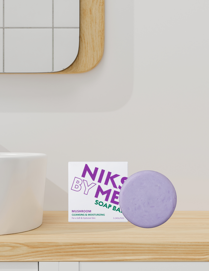 NIKSME Mushroom Cleansing & Moisturizing Soap Bar - 3 pack