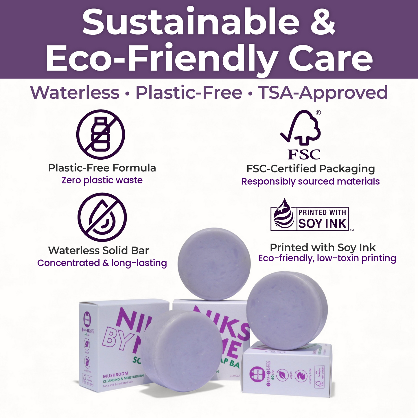 NIKSME Mushroom Cleansing & Moisturizing Soap Bar